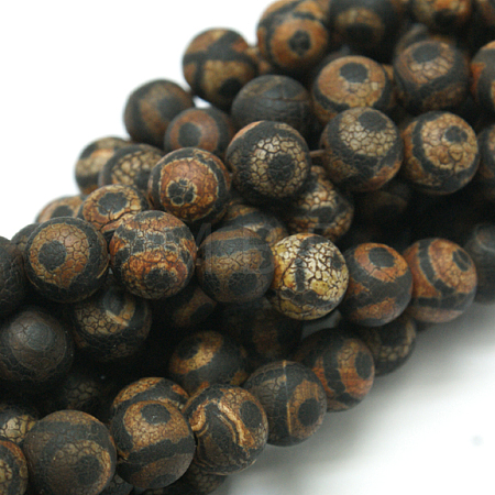 Natural Agate Bead Strands G-K166-04-8mm-L1-1
