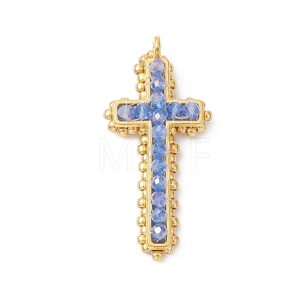 Electroplate Glass Pendants PALLOY-MZ01132-03-1