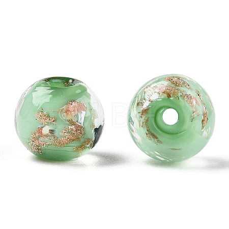 Luminous Handmade Gold Sand Lampwork Beads LAMP-N024-05B-02-1