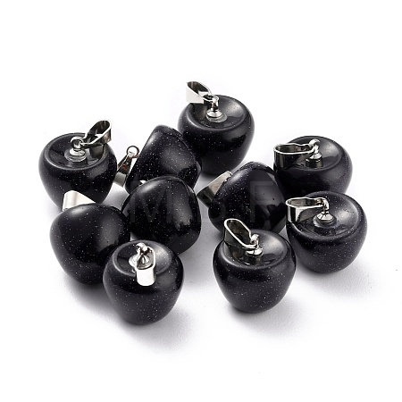 Synthetic Blue Goldstone Pendants G-Z022-01I-1