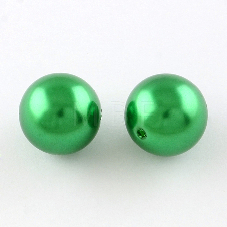 Round ABS Plastic Imitation Pearl Beads OACR-R053-22-1