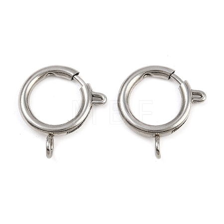 304 Stainless Steel Spring Ring Clasps STAS-B095-05H-P-1