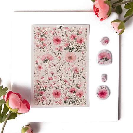 Polymer Clay Earrings Water Transfer Paper PW-WGCA2C5-01-1