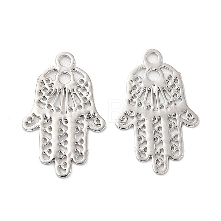 Long-Lasting Plated Brass Filigree Charms KK-K336-23P-1
