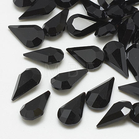 Pointed Back Glass Rhinestone Cabochons RGLA-T082-6x10mm-02-1