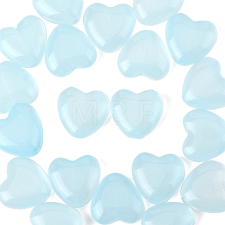 20Pcs Transparent Spray Painted Glass Beads GLAA-YW0004-79A-1