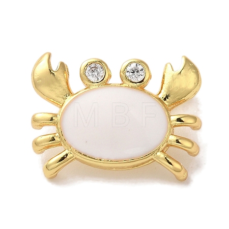 Rack Plating Brass Micro Pave Cubic Zirconia Pendants KK-U027-12-04G-1