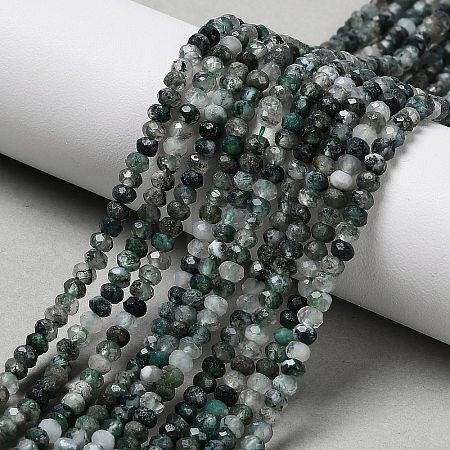 Natural Moss Agate Beads Strands G-C228-A01-2x3mm-1