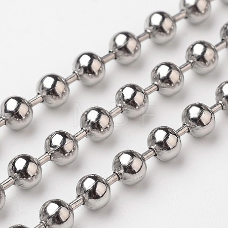 Tarnish Resistant 304 Stainless Steel Ball Chains CHS-L015-46-1