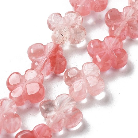 Cherry Quartz Glass Beads Strands G-P520-A05-01-1
