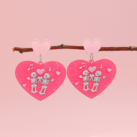 Acrylic Stud Earrings FS-WG4C131-02-1