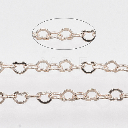 Brass Heart Link Chains CHC-T008-03RG-01-1