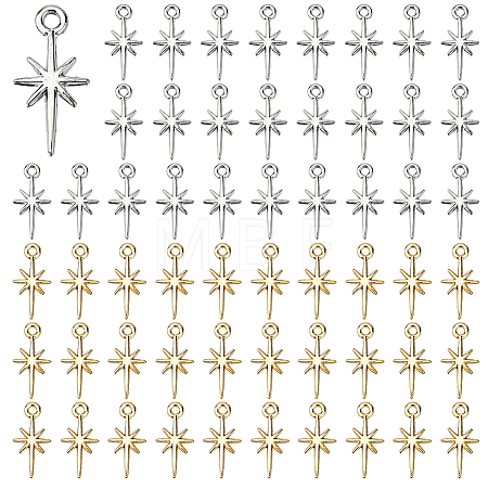 60Pcs 2 Colors Alloy Pendants FIND-DC0008-48-1