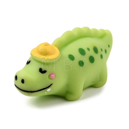 Sea Animals Opaque Resin Crocodile with Hat Figurine RE-CBA1AA1-03H-1