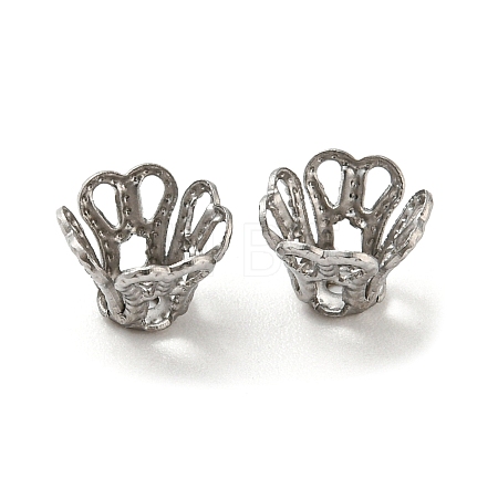 Non-Tarnish 316 Surgical Stainless Steel Bead Caps STAS-Q310-09B-P-1