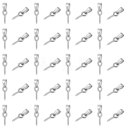 50Pcs 304 Stainless Steel Screw Eye Peg Bails STAS-UN0052-87B-1