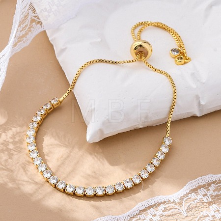 Adjustable Brass Micro Pave Cubic Zirconia Bracelets LS-BJEW-G588-01G-1
