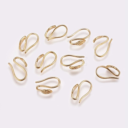 Brass Earring Hooks X-KK-R037-218G-1
