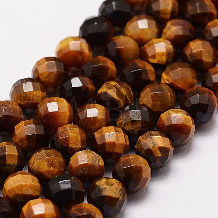 Natural Tiger Eye Beads Strands G-N0179-01-8mm-1