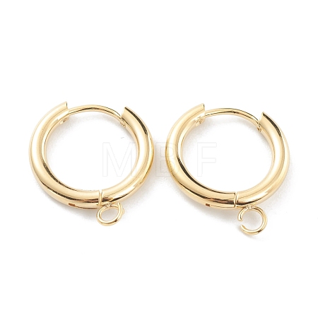 201 Stainless Steel Huggie Hoop Earring Findings STAS-P283-01D-G-1