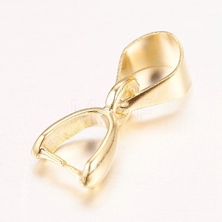 Brass Pendant Pinch Bails X-KK-E702-04G-NF-1