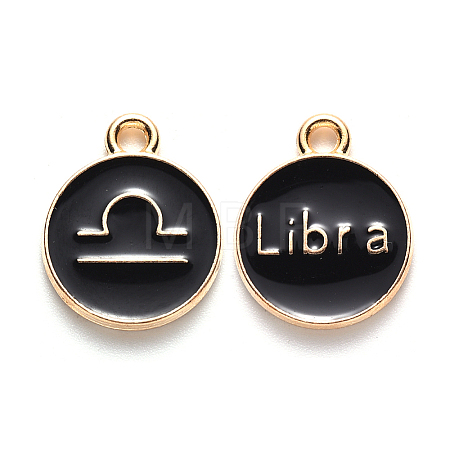 Alloy Enamel Pendants ENAM-S124-01B-08K-1