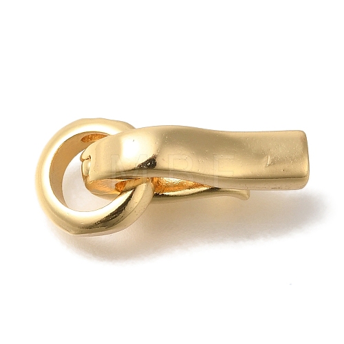 Brass Fold Over Clasps KK-K389-015G-1