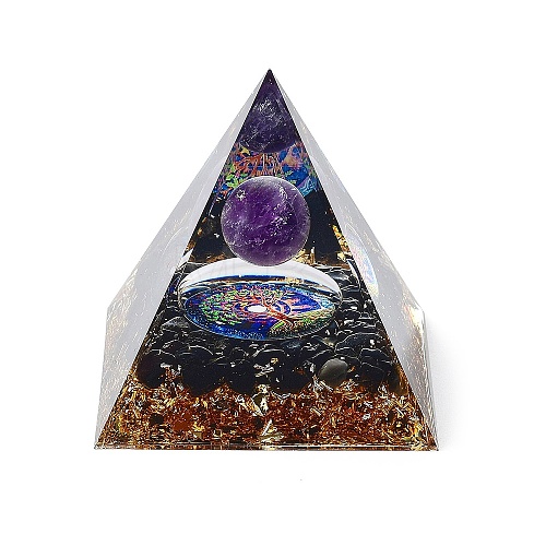 Orgonite Pyramid Resin Energy Generators DJEW-D013-01C-1