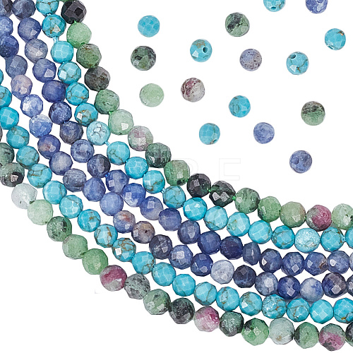 ARRICRAFT 3 Strands 3 Style Mixed Gemstone Beads Strands G-AR0005-50-1