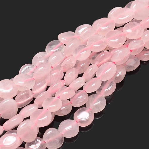 Natural Rose Quartz Nuggets Beads Strands G-J335-19-1