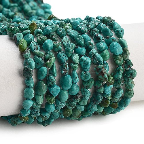 Natural HuBei Turquoise Beads Strands G-B089-B01-01-1