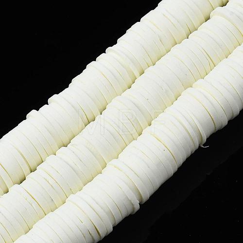 Flat Round Handmade Polymer Clay Beads CLAY-R067-10mm-21-1