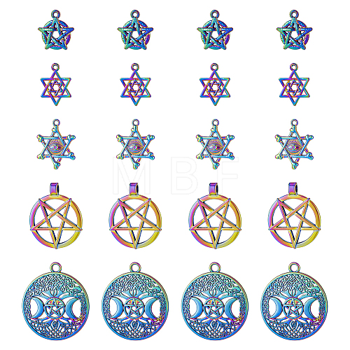 20Pcs 5 Style Plated Alloy Pendants FIND-CA0005-69-1