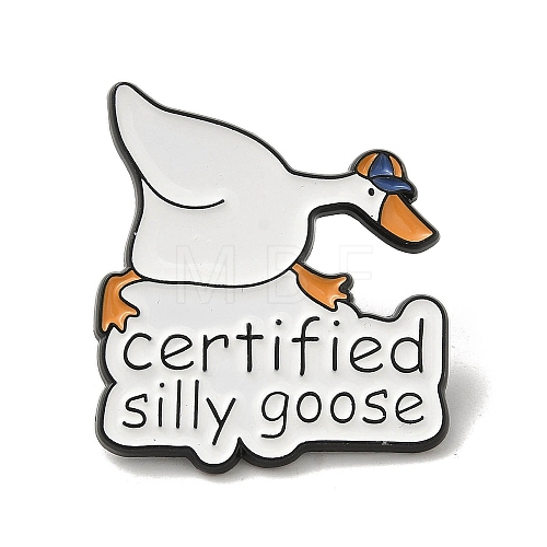 Cartoon Goose Theme Enamel Pin JEWB-Q042-02B-1