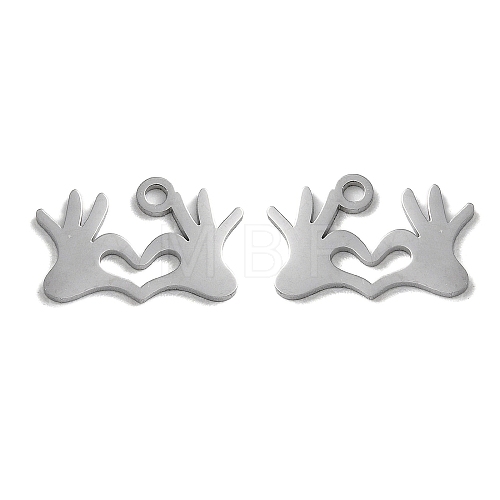 Non-Tarnish 304 Stainless Steel Charms STAS-F300-11P-1