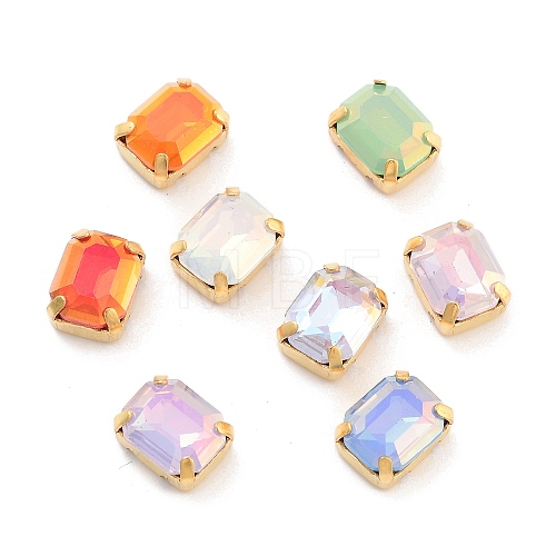 Rectangle Opal Sew On Rhinestones RGLA-G024-01A-G-1