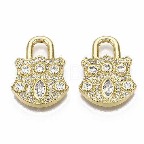 Brass Micro Pave Cubic Zirconia Pendants ZIRC-R110-012-NF-1