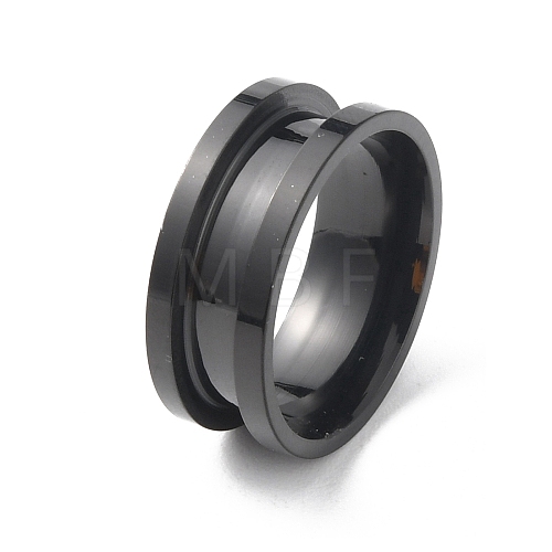 Titanium Steel Grooved Finger Ring RJEW-WH0004-32B-EB-1