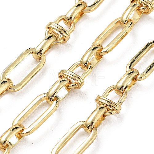 Rack Plating Brass Oval Link Chains CHC-G023-08G-1