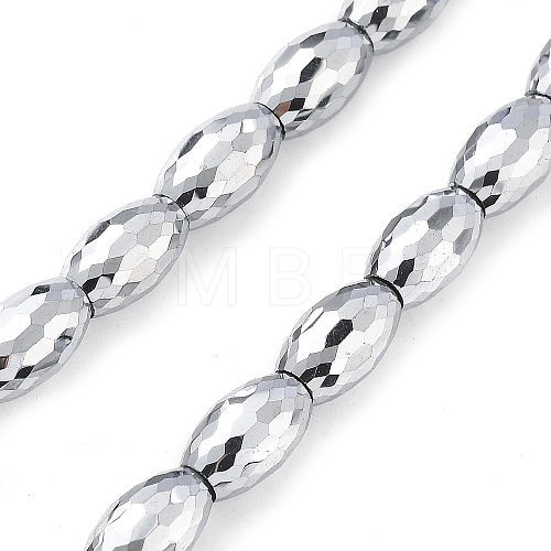 Electroplate Transparent Glass Beads Strands EGLA-M032-02A-FP02-1