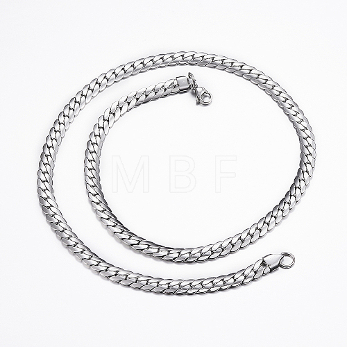 304 Stainless Steel Chain Necklaces NJEW-H445-23P-1
