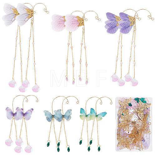 DIY Butterfly Climber Wrap Around Cuff Earring Making Kit DIY-SC0021-16-1