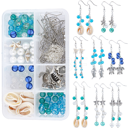 DIY Ocean Theme Earring Making Kits DIY-SC0012-31-1