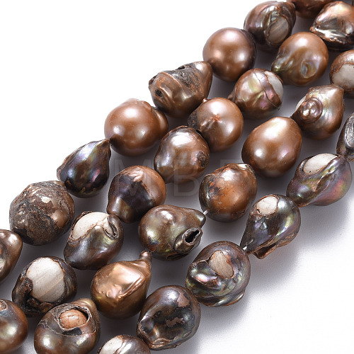 Natural Keshi Pearl Beads Strands PEAR-S021-177B-1