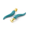 Rack Plating Brass Enamel Charms KK-C008-19G-02-3