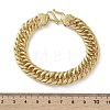 Brass Cuban Chain Bracelets for Women Men BJEW-R016-01G-01-5