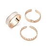 3Pcs Alloy Enamel Cuff Open Rings Set AL-CBAB7F6-01G-2