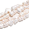 Natural Baroque Keshi Pearl Beads Strands PEAR-E016-014A-2