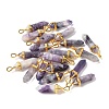 Natural Charoite Pointed Pendants G-G902-A03-3