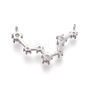 Brass Micro Pave Cubic Zirconia Pendants ZIRC-F099-20P-09-2